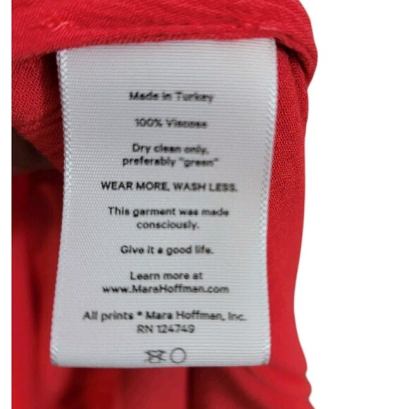 Mara Hoffman Swim Jumpsuit Small Orange Wide Leg Tie Front V-neck Beachy - Picture 8 of 8